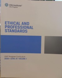 Image of Ethical And Professional Standars Level III, Volume 1