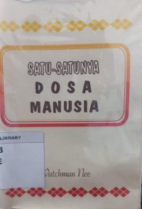 Image of Satu-satunya Dosa manusia