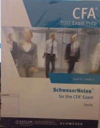 Image of SchweserNotes for The CFA Exam Level II Book 3